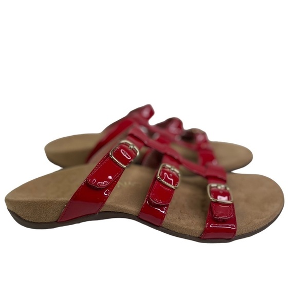 Vionic Misa Women’s Red Velcro Strap Sandals - Picture 1 of 8